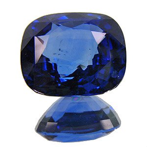 Safira azul lapidada